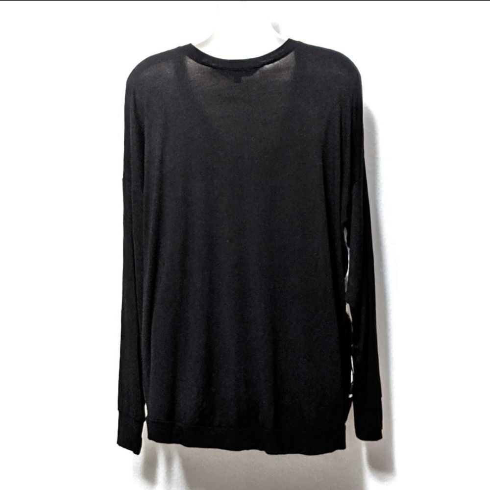 SINGLE LOS ANGELES Silk Floral V-Neck Top M - Picture 4 of 6